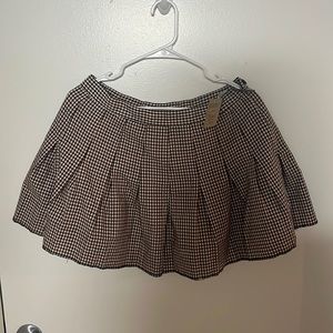 Pleated plaid skirt